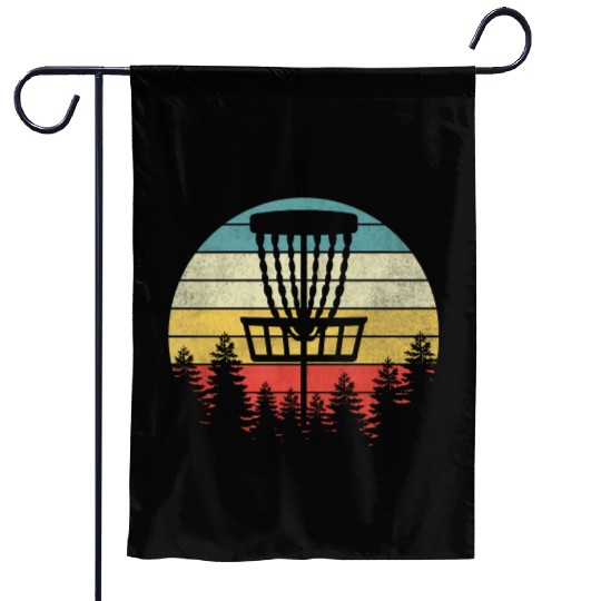 Retro Vintage Disc Golf Garden Flags Frolf Flying Disc