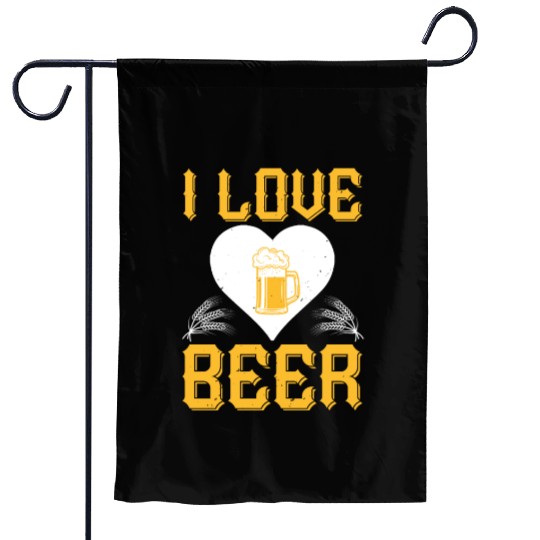 I love beer Garden Flags