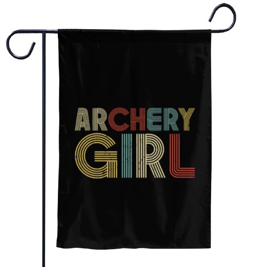 Archery Bow Archer Girl Retro Garden Flags