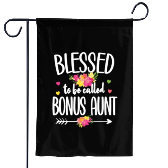 Blessed Bonus Aunt Proud Step Auntie Gifts Garden Flags