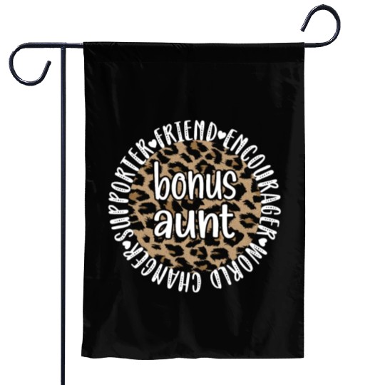 Bonus Aunt Bonus Auntie Step Aunt Appreciation Garden Flags