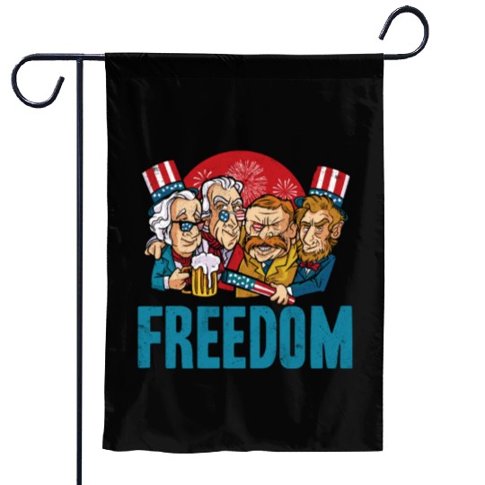 Freedom America American President USA 4th Of July Garden Flags