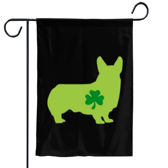 Corgi St. Patrick's Day Garden Flags