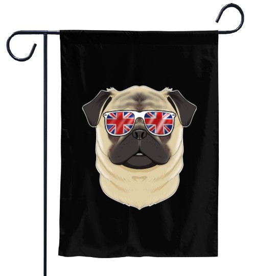 Pug UK Sunglasses I English Flag I Union Jack Garden Flags