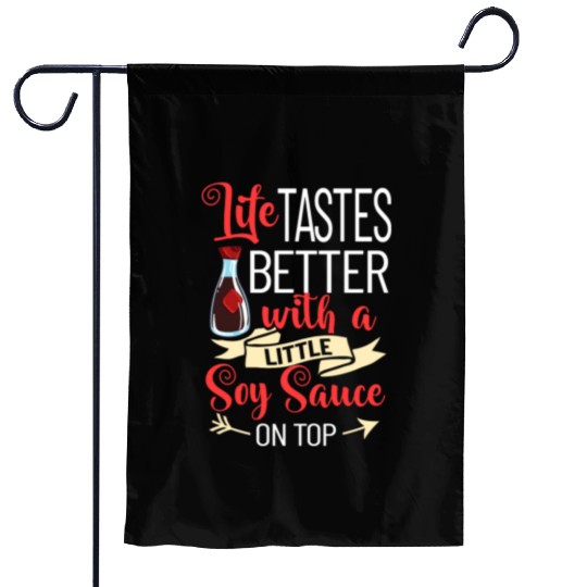Soy Sauce Japanese Sushi Dark Ramen Noodles Bottle Garden Flags