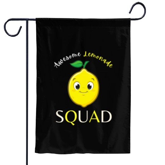 Awesome Lemonade Squad Lemon Lovers For Summer Garden Flags