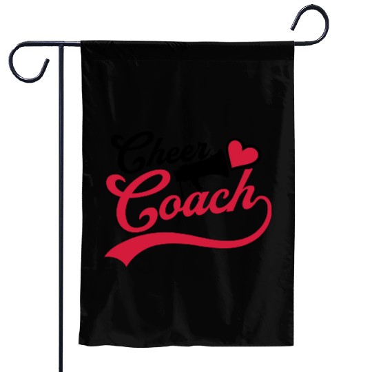 heart cheer coach megaphone Garden Flags