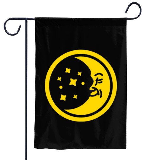 Happy Moon Garden Flags