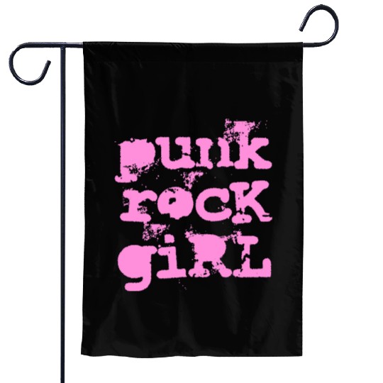 Punk Rock Girl Garden Flags
