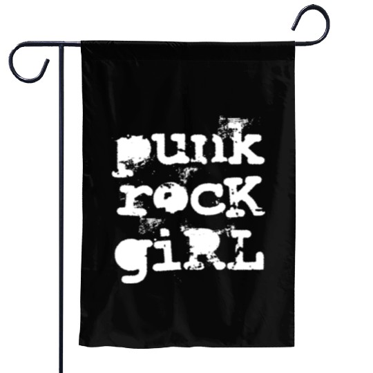 Punk Rock Girl Garden Flags