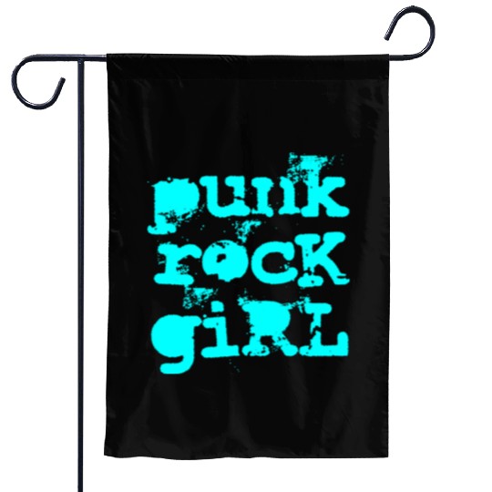 Punk Rock Girl Garden Flags