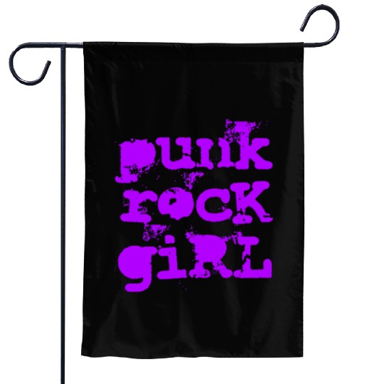 Punk Rock Girl Garden Flags