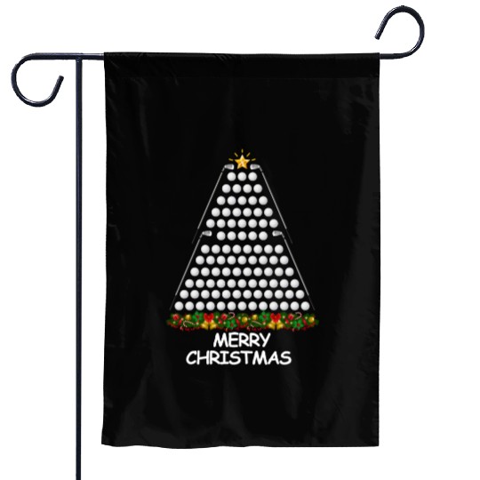 Golf Christmas Tree Merry Christmas Garden Flags