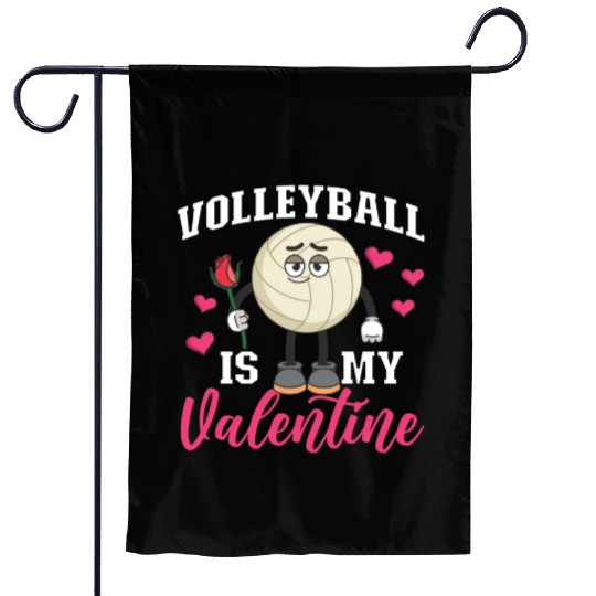 Volleyball Player Team Valentines Garden Flags