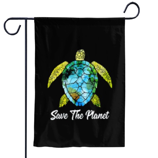 Save The Planet Earth Day Save Turtles Sea Life Garden Flags