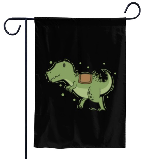 T-Rex Dino with Saddle for riding Reptile Garden Flags