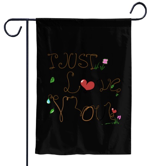 symbol i love you heart shapes Garden Flags