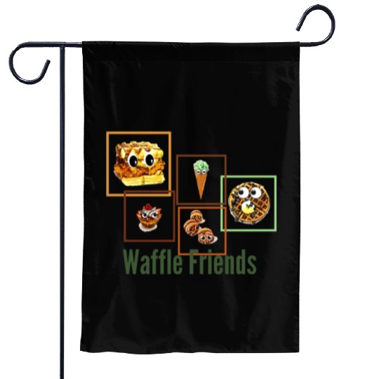Waffle Friends Garden Flags