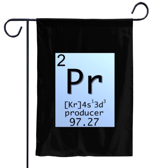 Music Producer Periodic Table Design Garden Flags