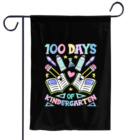 100 Days Of Kindergarten Sayings Sweet Team Cute Garden Flags