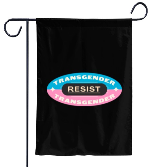 trans pride resist Garden Flags