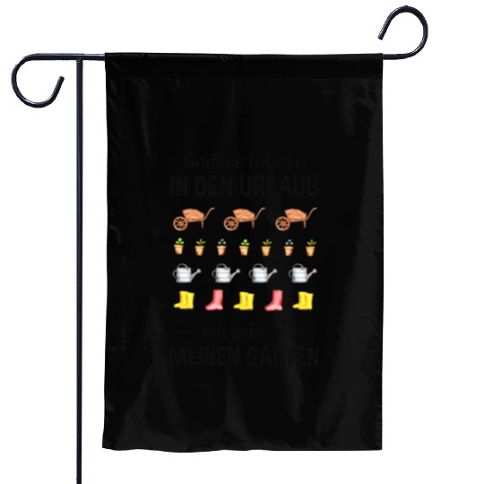 Garden Vacation Funny Quote Gardener Gift Idea Garden Flags