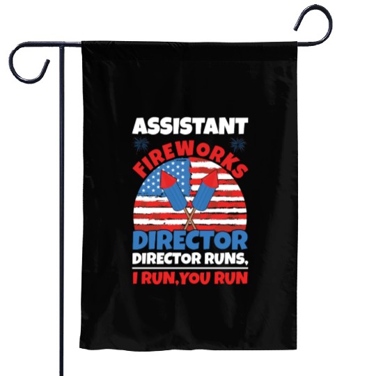 America American Fireworks Director 4th Of July Garden Flags