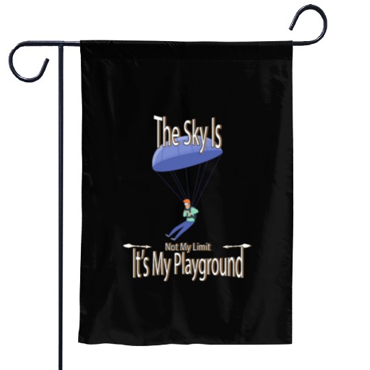 The Sky Is My Playground Skydive Funny Cute Garden Flags
