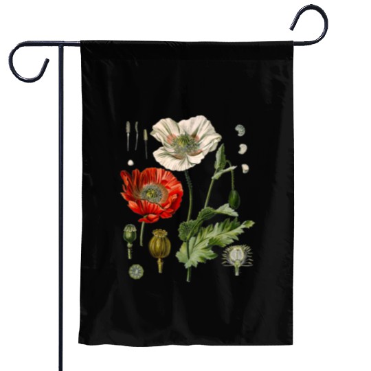 Red Poppy flower Botanical Poppies Red Poppy Garden Flags