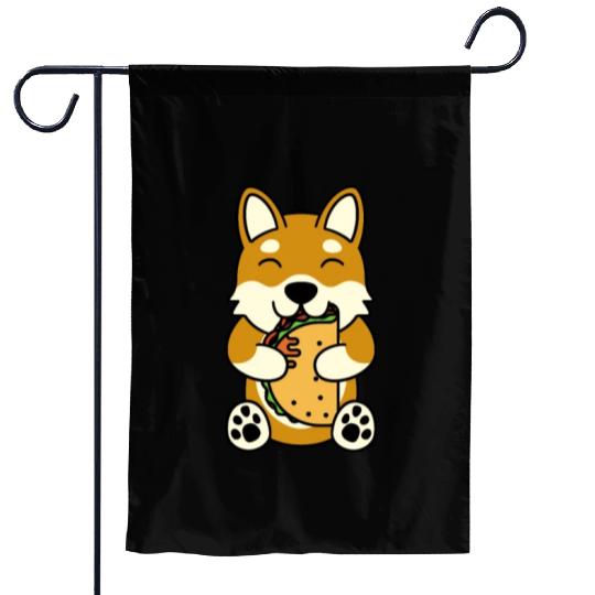 Shiba Inu Taco Lover Garden Flags