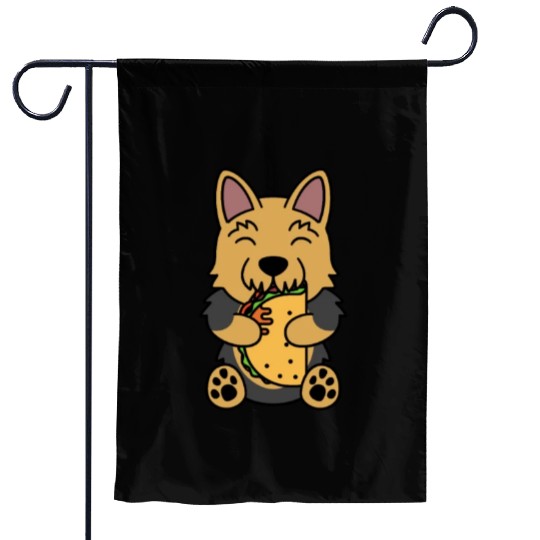 Yorkshire Terrier Taco Lover Garden Flags