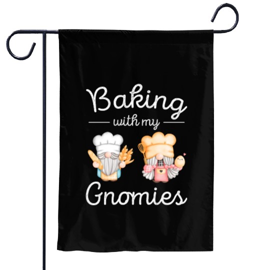 Gnomes Baking Women Funny Gnome Lover Garden Flags