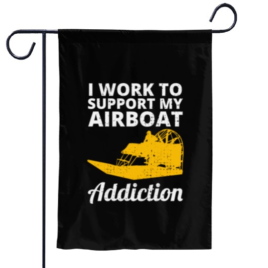 Airboat Fanboat Airboating Planeboat Swamp boat Garden Flags