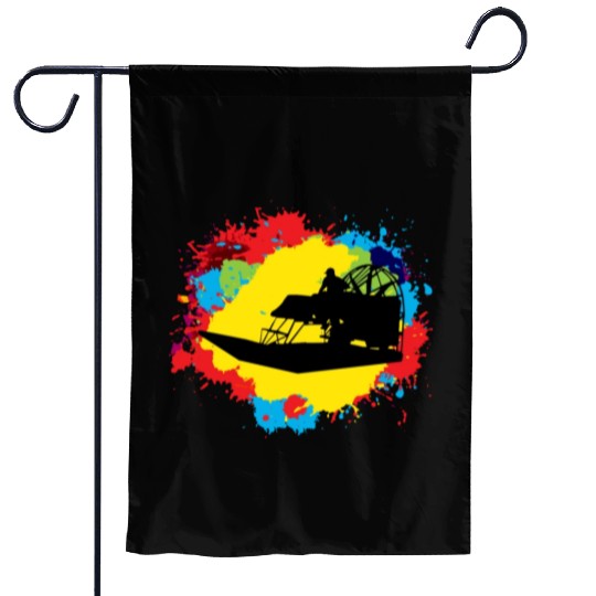 Airboat Fanboat Airboating Planeboat Swamp boat Garden Flags