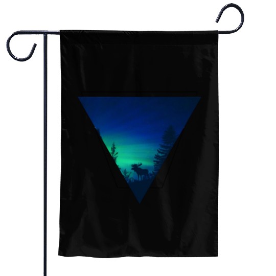 Geometric Moose - Polarlight Garden Flags