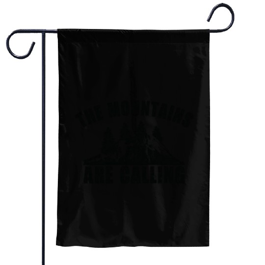 The Mountains are Calling Outdoor Mountain Hiking Garden Flags