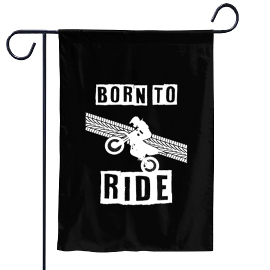 motorcycle riding Garden Flags summer badass born to ride