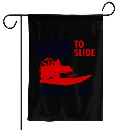 Airboat Fanboat Airboating Swamp boat Race Ride Garden Flags