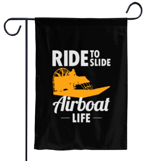 Airboat Fanboat Airboating Swamp boat Race Ride Garden Flags