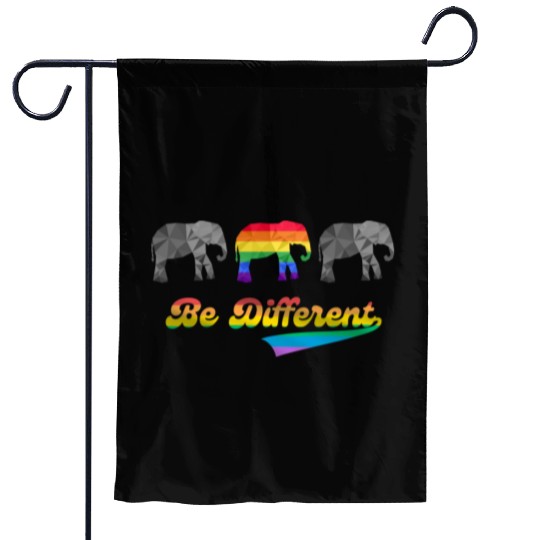 Elephant LGBTQ Pride Rainbow Flag Different Garden Flags