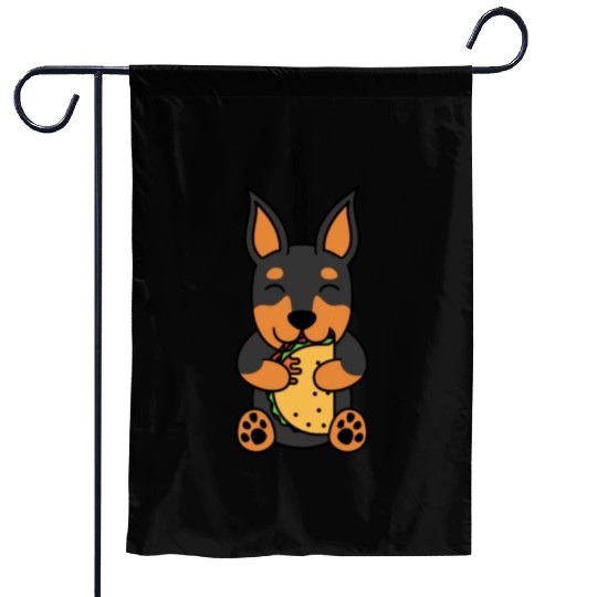 Doberman Taco Lover Garden Flags