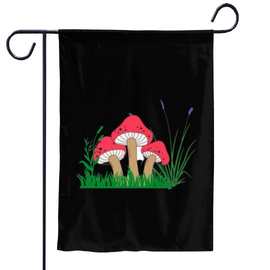 Fungi species saturated picture Garden Flags