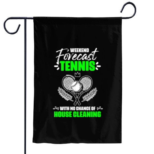 Weekend Forecast Funny Sports Humor For A Tennis Garden Flags