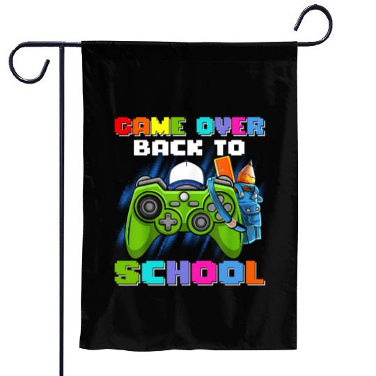 Game Over Back To School Garden Flags