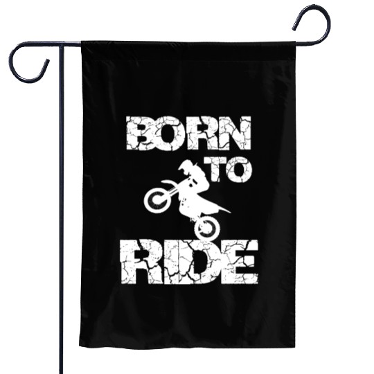 motorcycle riding Garden Flags summer badass born to ride