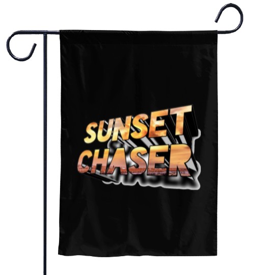 Sunset chaser 3D design Garden Flags