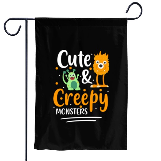 Monster Scary Little Brother Big Sister Garden Flags