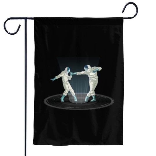 Dancing Astronauts Garden Flags