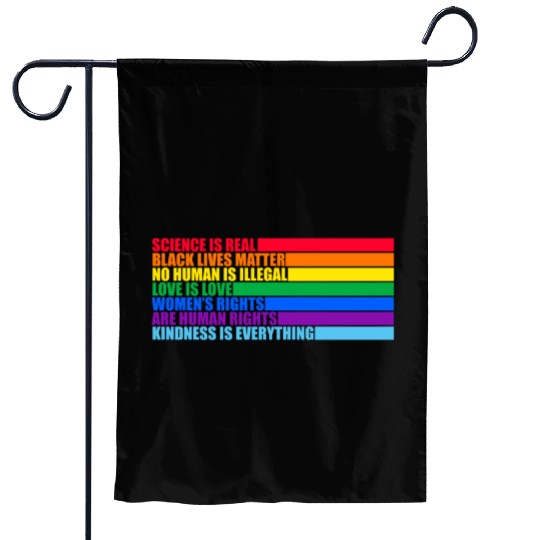 Science Is Real Black Lives Matter Love Is Love Garden Flags