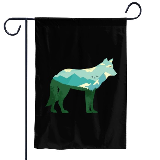 Mountain Wolf Garden Flags
